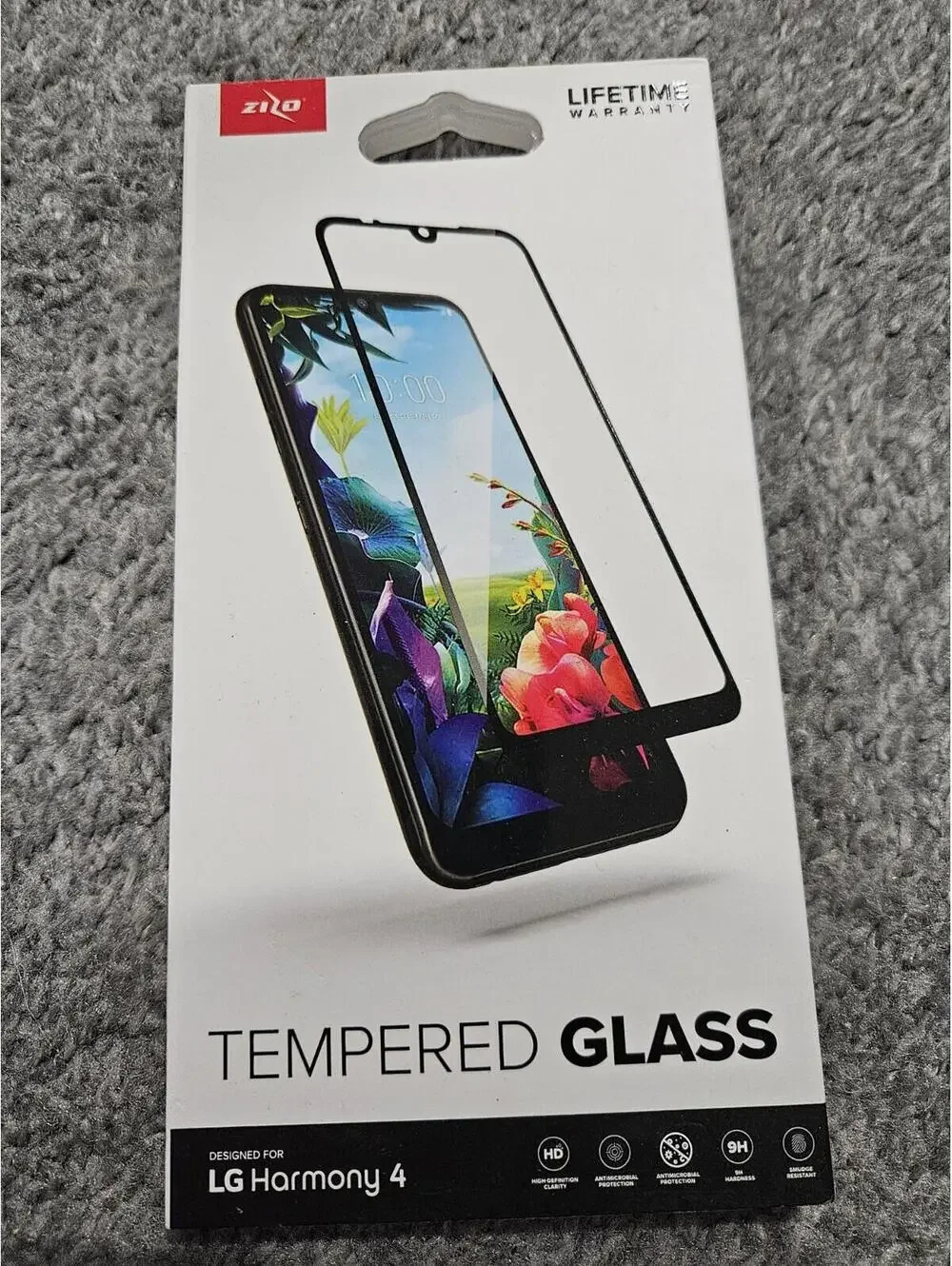 For LG Harmony4 Tempered Glass Screen Protector Black